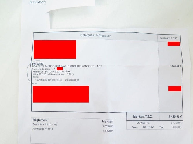 Boucles d'oreilles boucles d'oreilles POIRAY puces lolita rhodolite or 18k  s 58 Facettes 268231