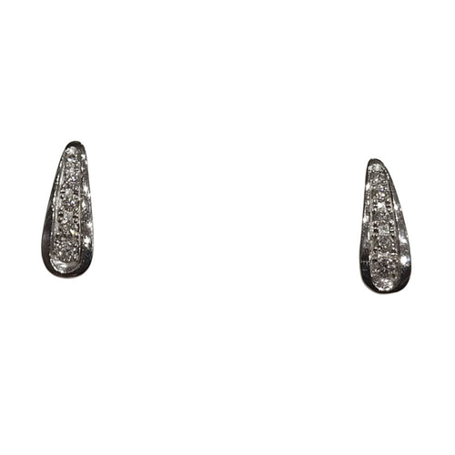 Afneembare oorbellen in witgoud en roségoud met koraal en diamanten 