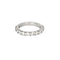 Bague 59 Demi-alliance or blanc et diamants 58 Facettes 240823