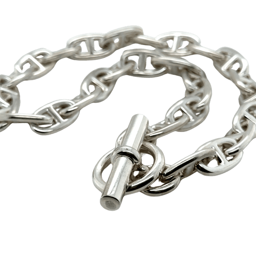 Collier HERMES - Collier argent Chaine d’Ancre 58 Facettes 1.0000489/2