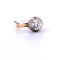 Bague 54 Anello ancien en or jaune et blanc 18 kt avec diamant 2,00 ct 58 Facettes