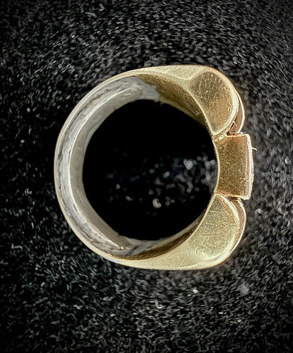 Bague 54 Bague Tank sertie d'un brillant en or jaune 58 Facettes