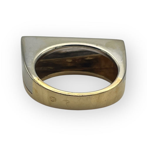 Bague Bague géométrique deux ors 58 Facettes 149054612