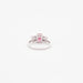 Bague Bague or blanc saphir rose diamants 58 Facettes