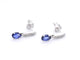 Boucles d'oreilles Boucles d'oreilles en or blanc avec diamants et saphir 58 Facettes 2031
