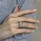 Bague 52 Solitaire style Art Deco en or gris 18K avec diamant 1,00 ct H-IF HRD et pavage - Taille 52 58 Facettes FB09264-FB09217