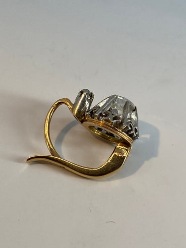 Boucles d'oreilles Boucles d’oreilles en or 18ct dites dormeuses en diamants vers 1900 58 Facettes