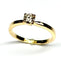 Bague 53.5 Bague solitaire en or jaune avec diamant taille brillant 58 Facettes E09