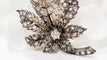 Broche Broche Ancienne En Or Rose Et Argent Ornée De Diamants 58 Facettes 31750