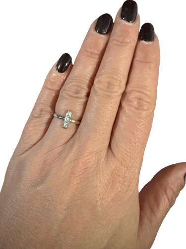 Bague 51 Bague alliance Or blanc et Diamants 58 Facettes Alirblanc