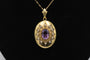 Pendentif Broche-pendentif en or jaune, améthyste, perles fines, fin XIXe siècle 58 Facettes 11245