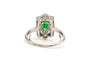 Bague 55 Bague Années 70 platine, émeraude et diamants (+-1ct) 58 Facettes 22681