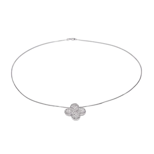 Collier Collier Or blanc Diamant 58 Facettes 4013324CN