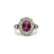 Bague 52 Bague marguerite ancienne Rubis birman non chauffé, or 750 et platine 58 Facettes 1322