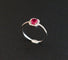 Bague 54 Bague sertie d'un Rubis, entourage Diamants 58 Facettes
