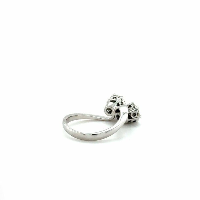 Bague Bague Toi et Moi Or Blanc et Diamants 58 Facettes 1.0000227/5