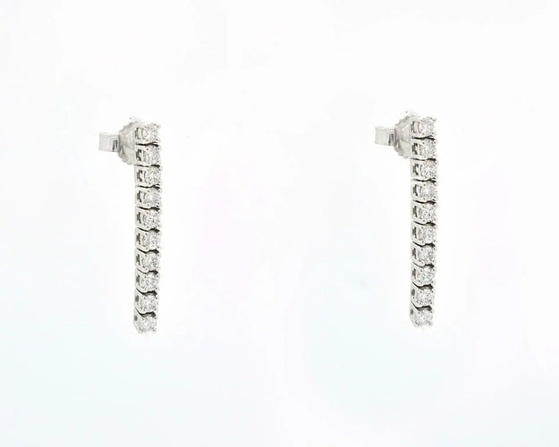 Boucles d'oreilles tennis en or blanc 0,53 ct
