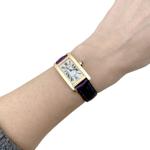 Montre Montre Cartier, "Tank Américaine", or jaune. 58 Facettes 34992