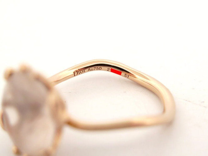 Bague 51 bague CHRISTIAN DIOR oui t 51 morganite diamants or rose 18k 58 Facettes 265917