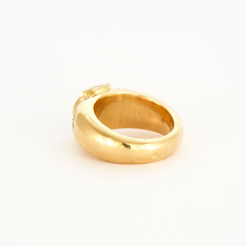 Bague 56 Bague or jaune, saphir, diamants 58 Facettes LP457/10