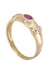 Bague 54 Bague moderne or jaune rubis et diamants 58 Facettes 092231