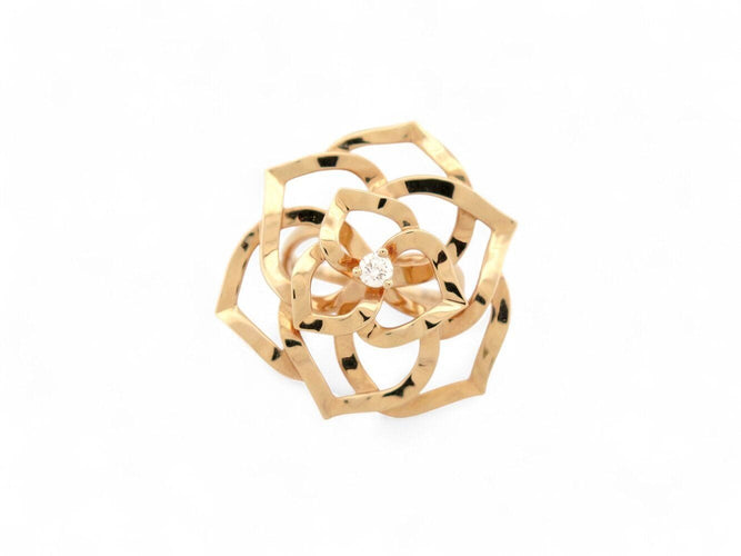 Bague 52 bague PIAGET rosa rose cocktail t52 en or rose 18k 11gr diamant 58 Facettes 269782