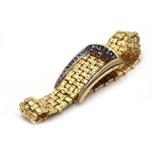 Bracelet Bracelet Ceinture - Or jaune, Saphirs & Rubis 58 Facettes 250202R