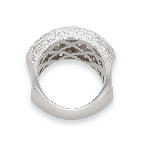 Bague 52-53 Bague Pavée de Diamants Vers 2000 – Or Gris 18k – 3,00 ct G-VS – Taille 53-54 58 Facettes FB10994