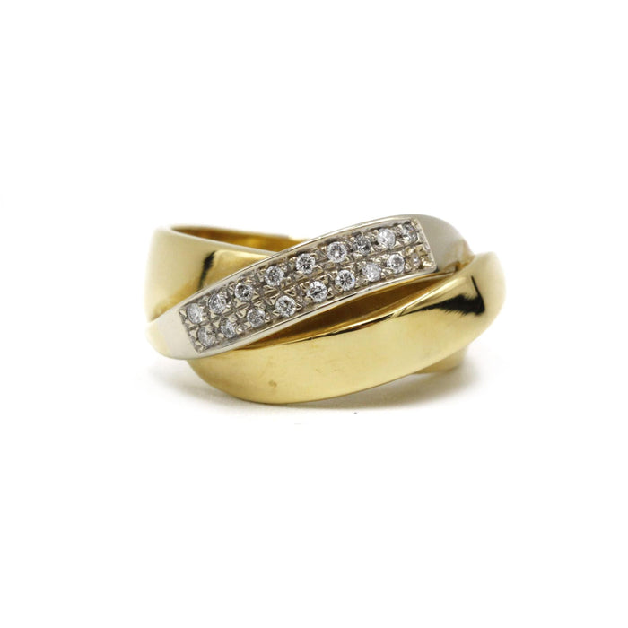 Bague 59 Bague or jaune diamants 58 Facettes 230121R