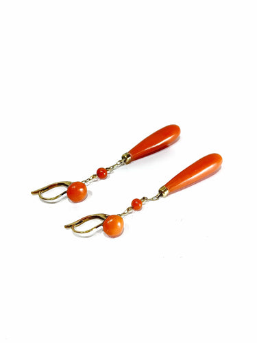 Boucles d'oreilles Paire De Boucles d'Oreilles en or et en corail 58 Facettes