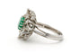 Bague 53 Bague - Bague contemporaine sertie d’émeraude et diamants en or blanc 18 carats 58 Facettes 23331