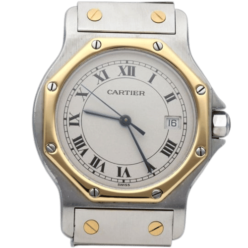 Montre Cartier Montre Santos Ronde Octagon 58 Facettes MT44380