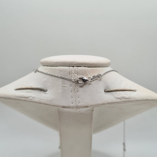 Collier Collier or blanc 18 carats serti de saphirs multi couleurs 58 Facettes