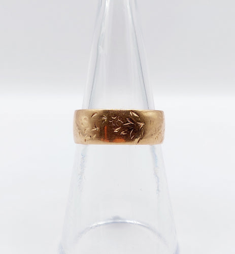 Bague 52 Large bague jonc victorienne or rose 58 Facettes A05312