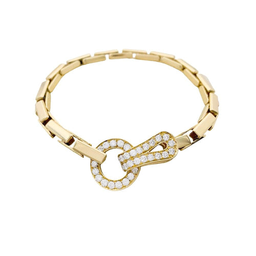 Bracelet Bracelet Cartier, "Agrafe", or jaune, diamants. 58 Facettes 34891
