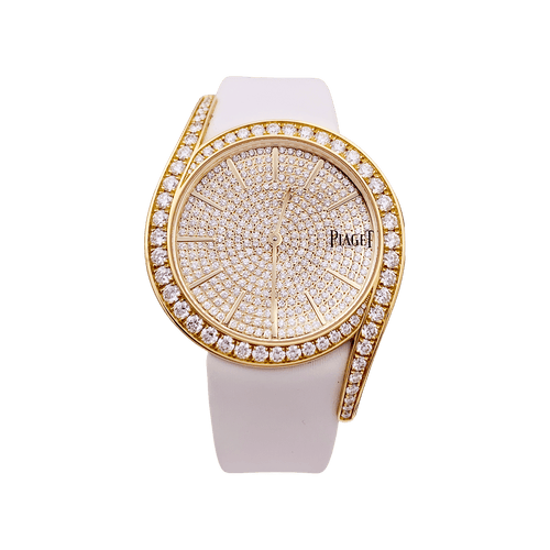 Montre Montre Piaget "Gala LimeLight" or jaune, diamants, cuir. 58 Facettes 34511