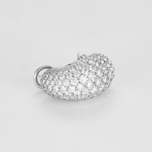 Boucles d'oreilles Paire de Demi-Créoles en or blanc et diamants 58 Facettes RAM3261X2