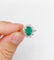 Bague 55 Bague marguerite vintage or blanc, chrysoprase et diamants 58 Facettes A05852