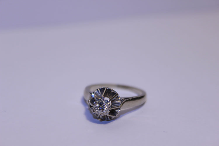 Bague 55 Bague solitaire Diamant 0.26ct 58 Facettes