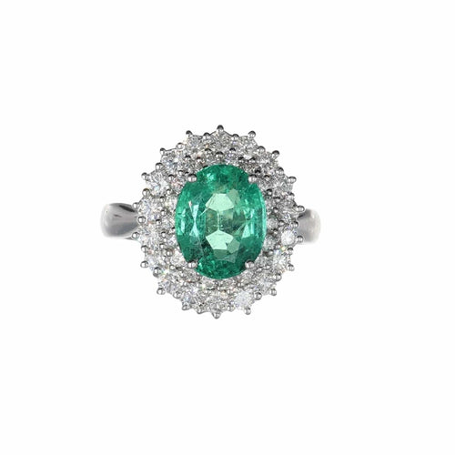 Bague 54 Bague émeraude et diamant 58 Facettes