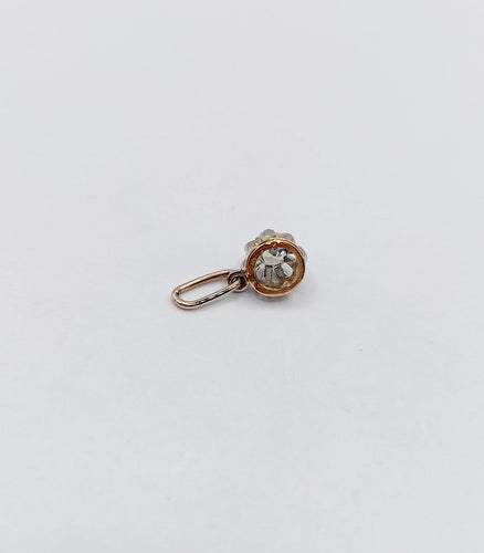 Starožitný přívěsek z bílého zlata 18k a diamantem starého brusu 