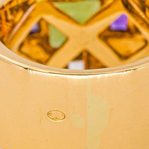 50 Bague Or jaune Péridot, Améthyste 58 Facettes 4442218RV