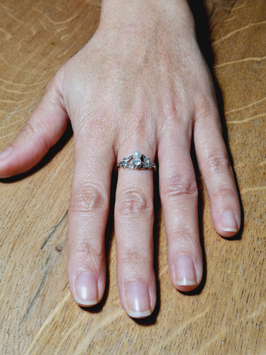 Bague 59 Bague Art Nouveau deux ors, diamants et perle 58 Facettes