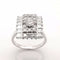 Bague 55 Bague or blanc diamants certifié HRD 58 Facettes