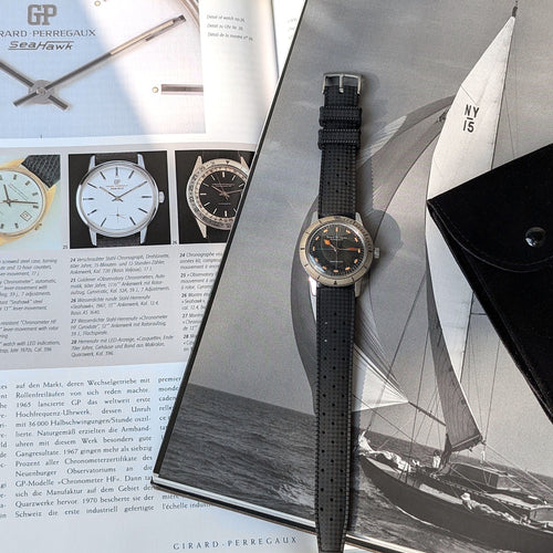 Montre Girard Perregaux RARE Deep Diver Ref 7897 Tropic Strap Vintage 58 Facettes