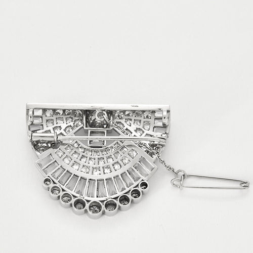 Broche Broche Art déco en or blanc et diamants 58 Facettes 250375