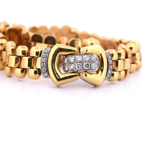 Collier Collier en or jaune des années 1940 avec diamants 58 Facettes