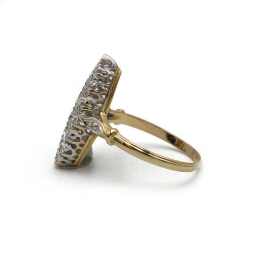 Bague 53 Bague - Or blanc et jaune et diamants 58 Facettes 1163