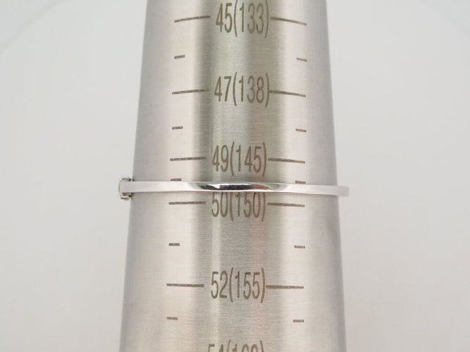 Bracelet bracelet jonc coeur serti 30 diamants 1.55ct t15 or blanc 18k 10gr 58 Facettes 267662