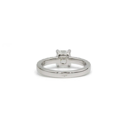 Bague 49 Solitaire accompagné Diamant 1,02 carat G VS2 58 Facettes 240187R